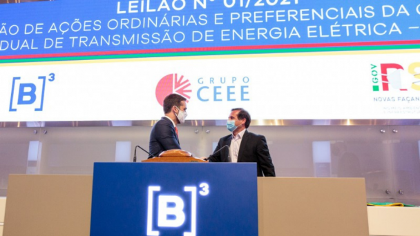Governador Leite e Gustavo Estrella, presidente da CPFL Energia, empresa que assumirá a CEEE-T 